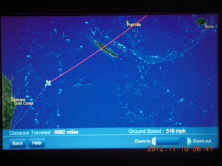 LAX-SYD flight map