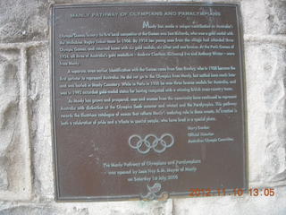 Sydney Harbour - Manly plaque