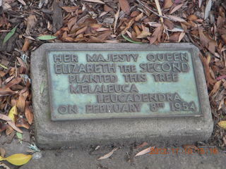 Sydney Harbour gardens plaque