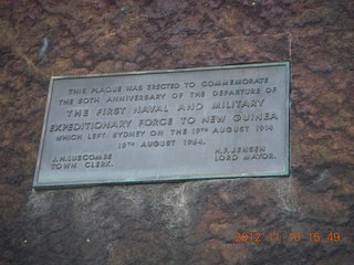 Sydney plaque