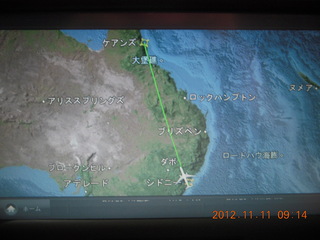 58 83b. JetStar - route from Sydney to Cairns