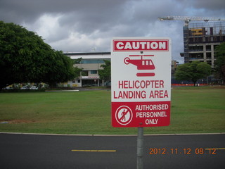 57 83c. Cairns morning run - helicopter sign