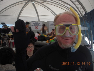 126 83c. Great Barrier Reef tour - Adam in snorkel mask