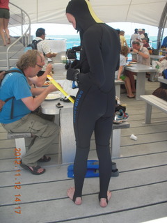 127 83c. Great Barrier Reef tour - Jeremy in stinger suit