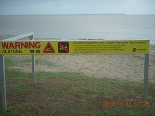 Cairns, Australia run - crocodile warning