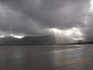 62 83d. Cairns, Australia run - glorious sun through clouds