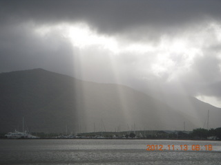 63 83d. Cairns, Australia run - glorious rays through clouds