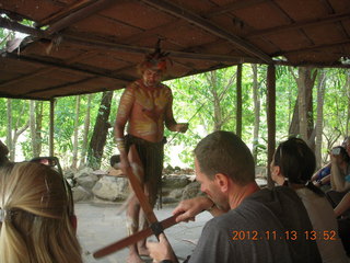 105 83d. Tjapukai Aboriginal Cultural Park - weapons