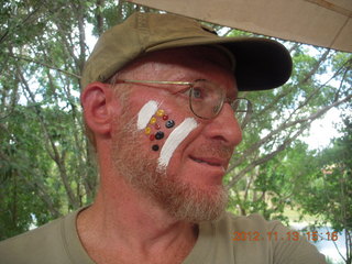 149 83d. Tjapukai Aboriginal Cultural Park - Adam with painted face