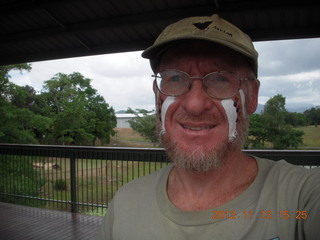 160 83d. Tjapukai Aboriginal Cultural Park - Adam with painted face