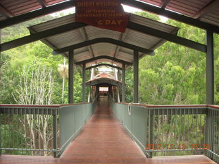 Tjapukai Aboriginal Cultural Park - Adam with painted face and 'native'