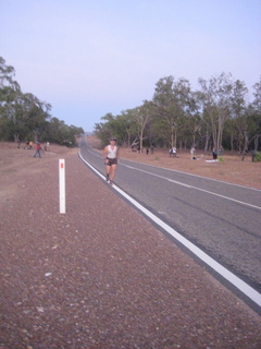 Adam running before eclipse, photo by Jeremy C