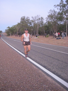 Adam running before eclipse, photo by Jeremy C