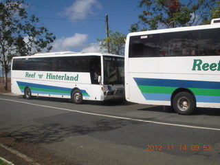 117 83e. total solar eclipse - drive back to Cairns - coaches