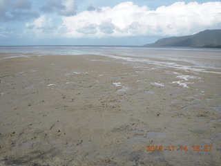 Cairns beach - low tide mud