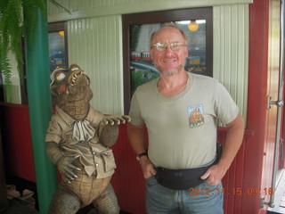 1884 83f. Kurunda rain forest tour - scenic railway - crocodile statue and Adam