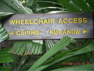 rain forest tour - Skyrail stop 1 sign