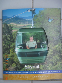 467 83f. bus ride along the coast - Adam in Skyrail gondola