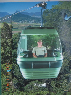 468 83f. bus ride along the coast - Adam in Skyrail gondola