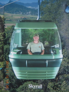 469 83f. bus ride along the coast - Adam in Skyrail gondola