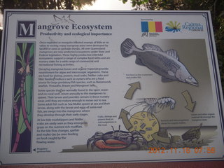 73 83g. Cairns, Australia run - Cairns Botanical Garden - lily lake sign