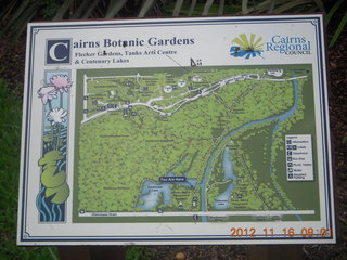 Cairns, Australia run - Cairns Botanical Garden sign