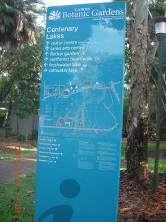 Cairns, Australia run - Cairns Botanical Garden sign