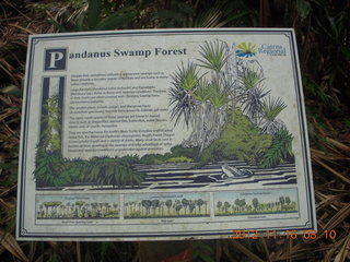 Cairns, Australia run - Cairns Botanical Garden - boardwalk sign