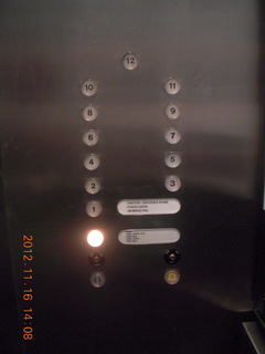 Cairns, Australia - Rydges Esplanade Hotel elevator buttons