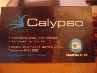 Cairns, Australia - Calypso store card