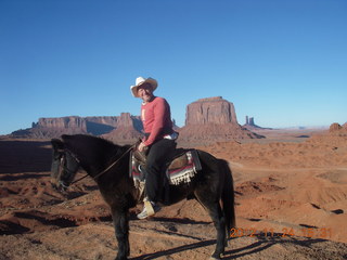 Monument Valley tour - Adam on horseback at John Ford point