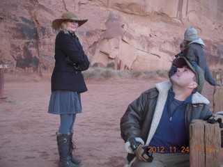 Monument Valley tour - Sean and petroglyphs