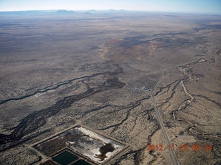 aerial - city on a ridge