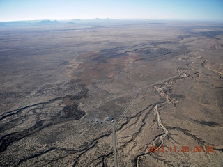 aerial - city on a ridge