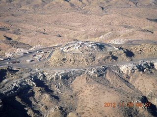 aerial - city on a ridge