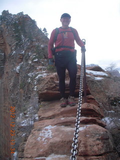 1911 84p. Zion National Park - Angels Landing hike - Adam and chains