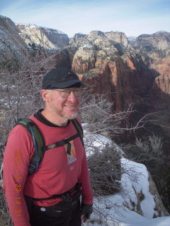 1920 84p. Zion National Park - Angels Landing hike - Adam on top