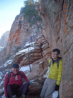 1929 84p. Zion National Park - Angels Landing hike - Adam and another hiker