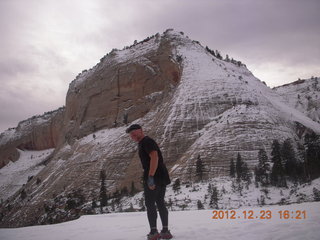 1949 84p. Zion National Park - Angels Landing hike - West Rim trail - Adam (tripod)