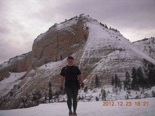 1950 84p. Zion National Park - Angels Landing hike - West Rim trail - Adam (tripod)