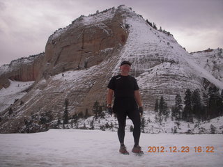 1951 84p. Zion National Park - Angels Landing hike - West Rim trail - Adam (tripod)
