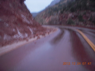 9 84q. Zion National Park - rock slide after I cleaned it up