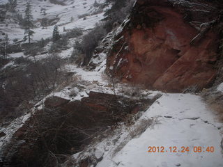 40 84q. Zion National Park - cloudy, foggy Observation Point hike