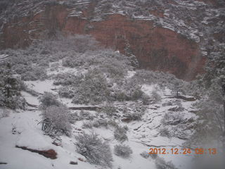 89 84q. Zion National Park - cloudy, foggy Observation Point hike