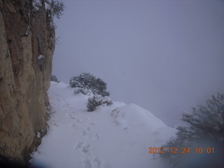 103 84q. Zion National Park - cloudy, foggy Observation Point hike