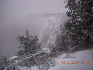 109 84q. Zion National Park - cloudy, foggy Observation Point hike