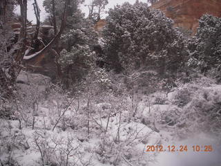 117 84q. Zion National Park - cloudy, foggy Observation Point hike