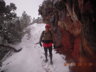 1959 84q. Zion National Park - cloudy, foggy Observation Point hike - Adam