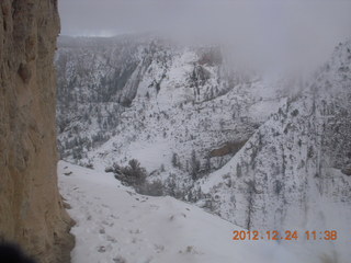 182 84q. Zion National Park - cloudy, foggy Observation Point hike