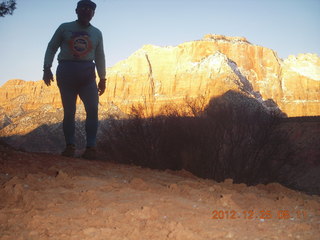 1967 84r. Zion National Park - Watchman hike - Adam (tripod)